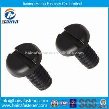 China Alibaba Proveedor DIN85 Pan Head Black Slotted Tornillos de la máquina